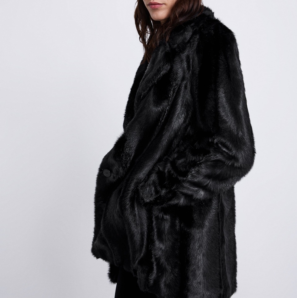 ZARA Faux Fir Coat